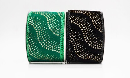 Lint met glittergolven en stippen_KW0474.KW0475